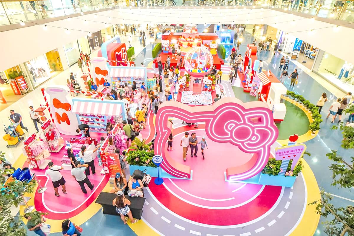 Fans young and old delight in the Hello Kitty-themed activities and merchandise.